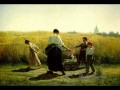 die Abfahrt für die Felder Landschaft Realist Jules Breton